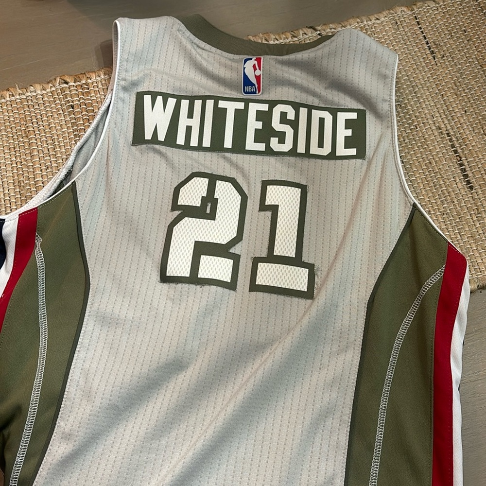 Miami Heat NBA Hassan Whiteside 2016 Home Strong (Army) Jersey (Rare)